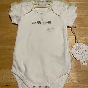 LUXE THREADS 3 PACK GIRLS ONESIES 6-9 MONTHS NWT